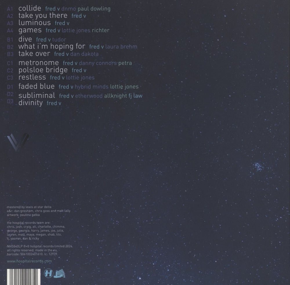 Fred V Luminous - Light Blue Marbled Vinyl - Autographed UK 2-LP vinyl record set (Double LP Album) 5061002401610