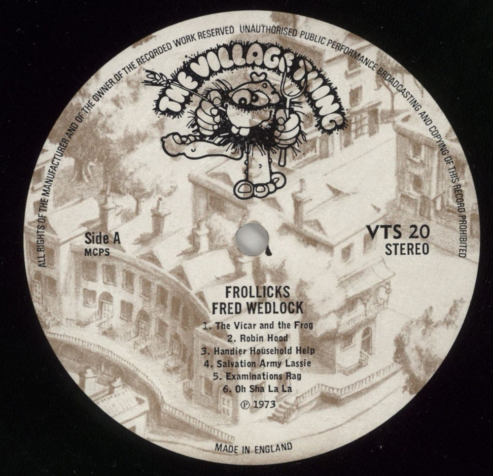 Fred Wedlock Frollicks UK vinyl LP album (LP record) FDWLPFR460902