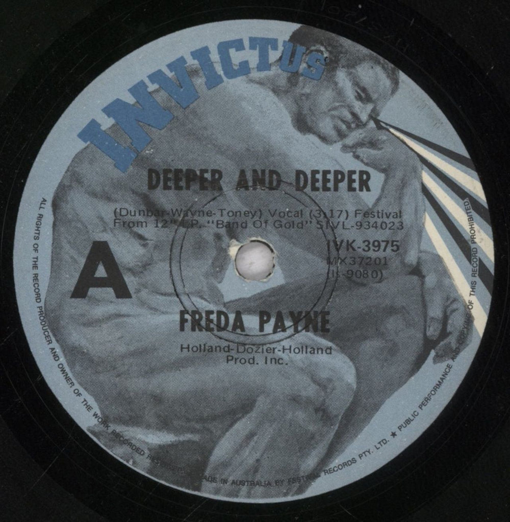 Freda Payne Deeper And Deeper Australian 7" vinyl single (7 inch record / 45) INV505