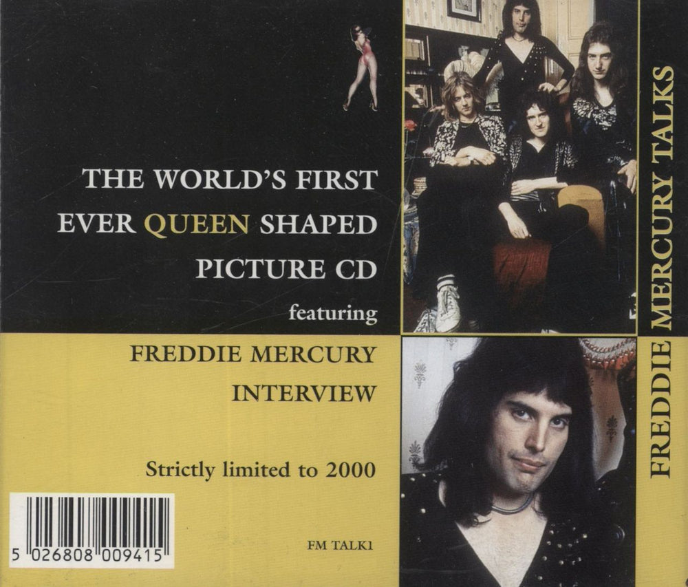 Freddie Mercury Interview Shaped Cd UK CD single (CD5 / 5") 5026808009415