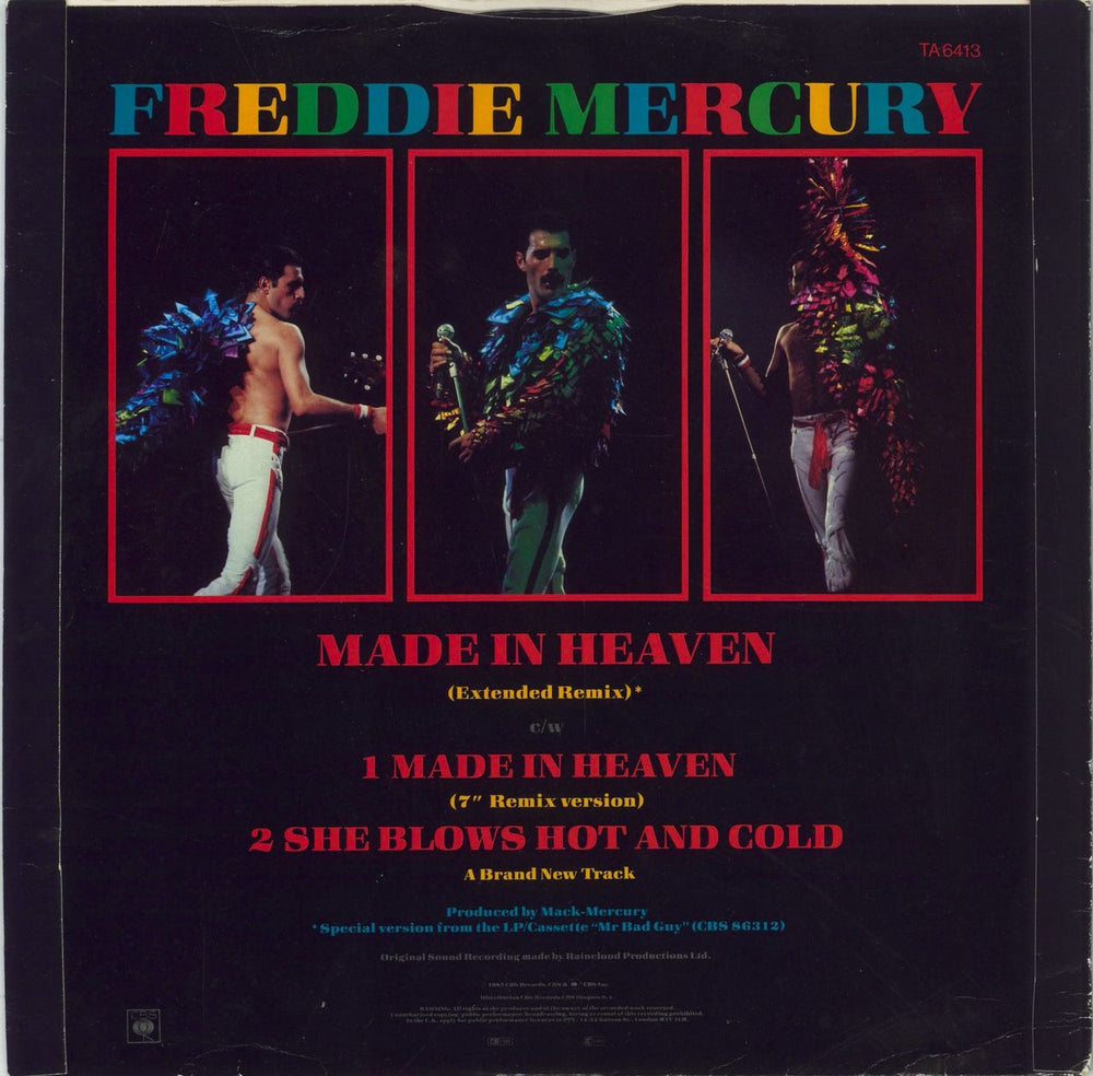 Freddie Mercury Made In Heaven UK 12" vinyl single (12 inch record / Maxi-single) 5099913640026