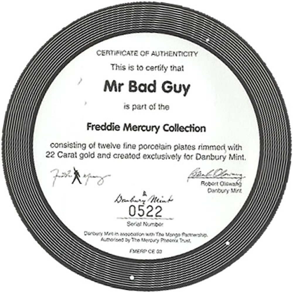 Freddie Mercury Mr Bad Guy UK memorabilia MERMMMR433778