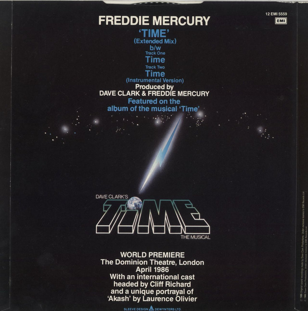 Freddie Mercury Time UK 12" vinyl single (12 inch record / Maxi-single)