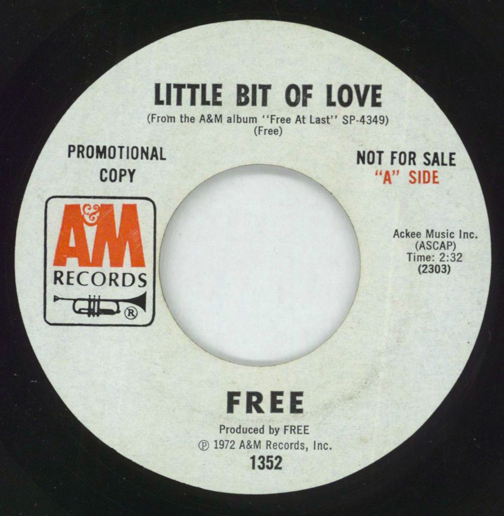 Free A Little Bit Of Love US 7" vinyl single (7 inch record / 45) FRE07AL849917