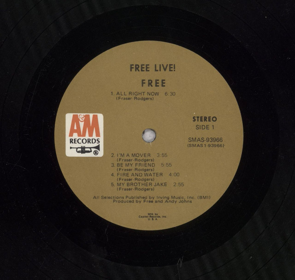 Free Free Live! US vinyl LP album (LP record)