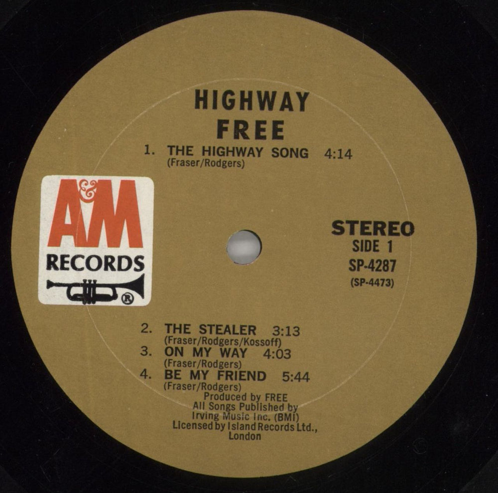 Free Highway - Tan Label - Shrink US vinyl LP album (LP record) FRELPHI141054