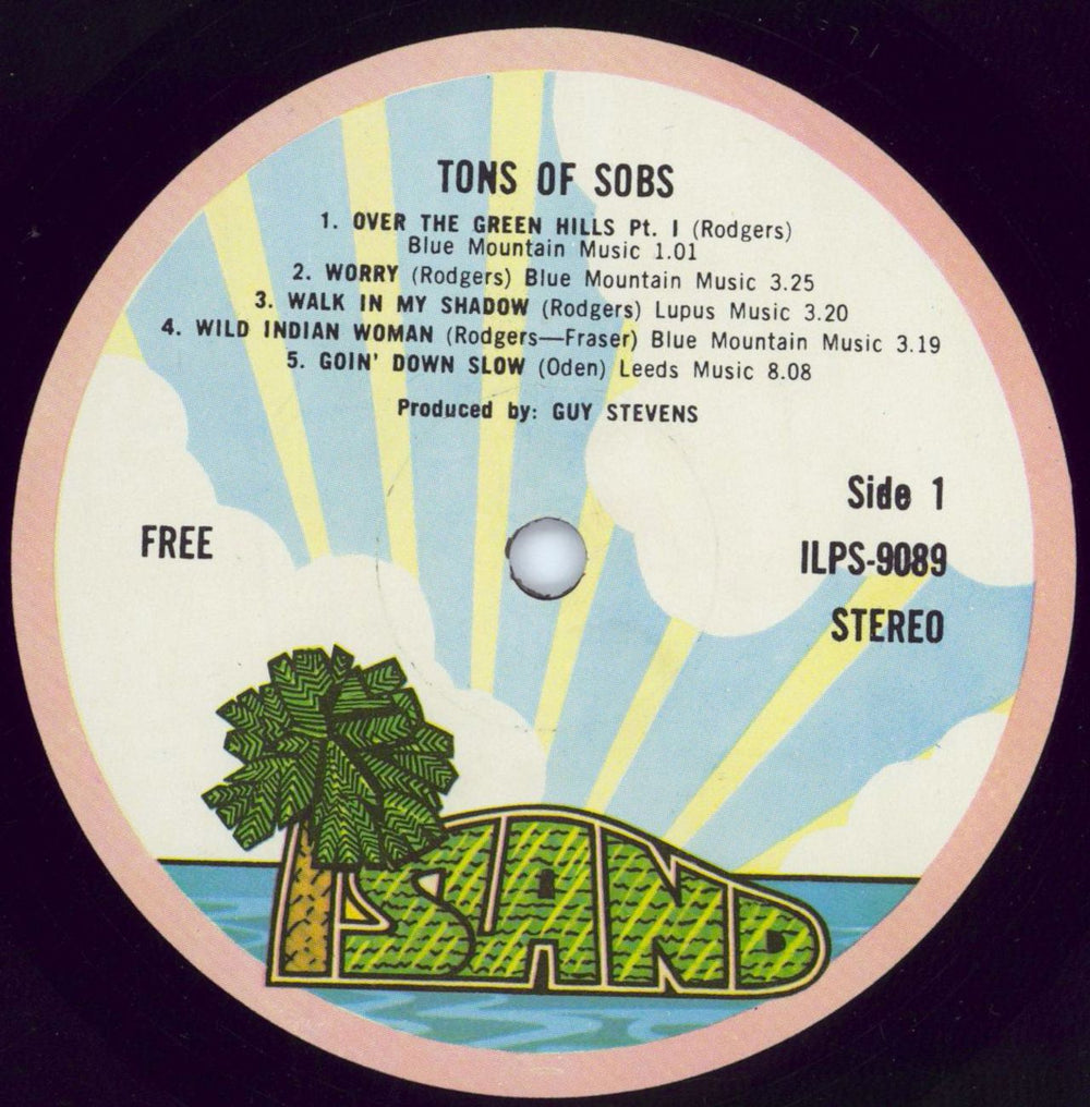 Free Tons Of Sobs - 4th - VG UK vinyl LP album (LP record) FRELPTO777233