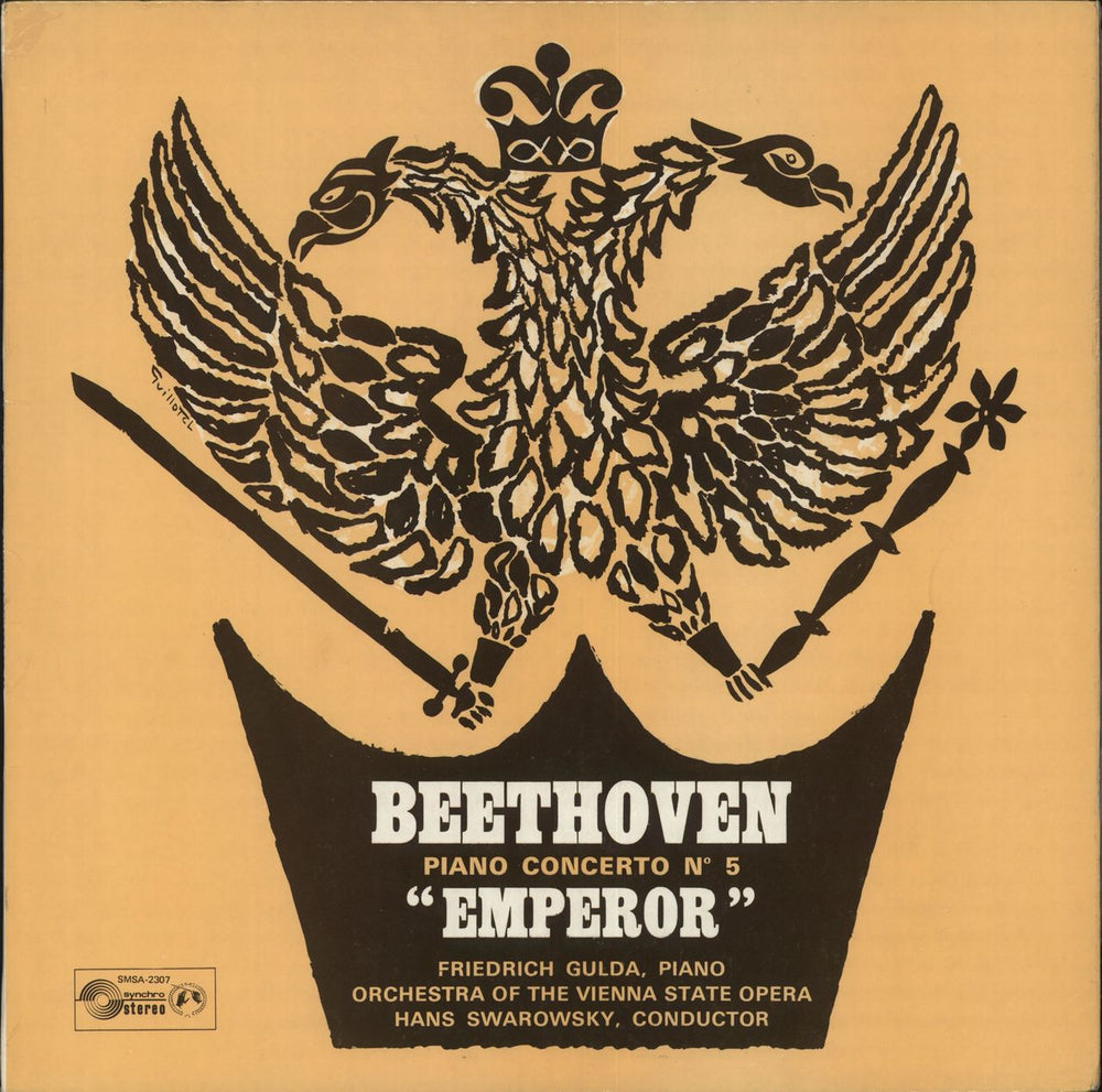 Friedrich Gulda Beethoven: Piano Concerto No. 5 in E Flat Major, Op.73 ("Emperor") / Sonata in E Minor, Op.90 UK vinyl LP album (LP record) SMSA2307