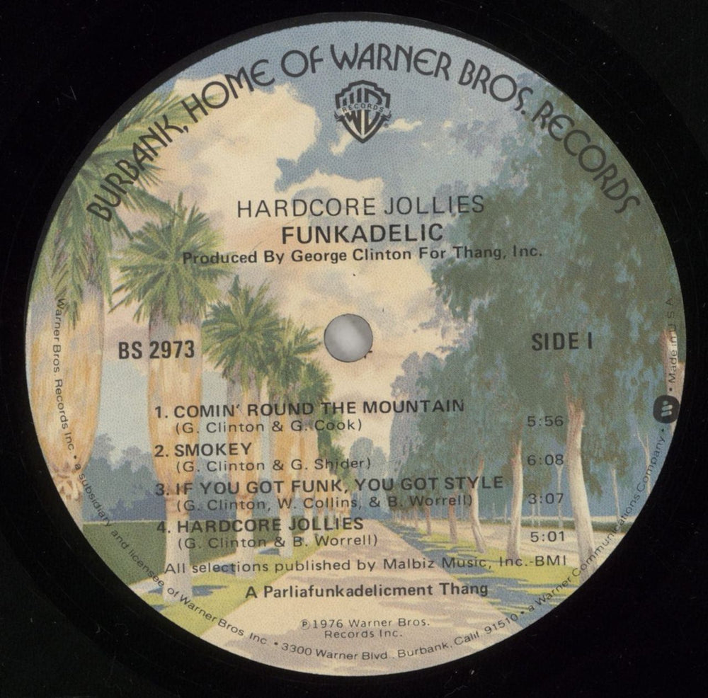 Funkadelic Hardcore Jollies + Promo Sticker US Promo vinyl LP album (LP record) FNKLPHA872356