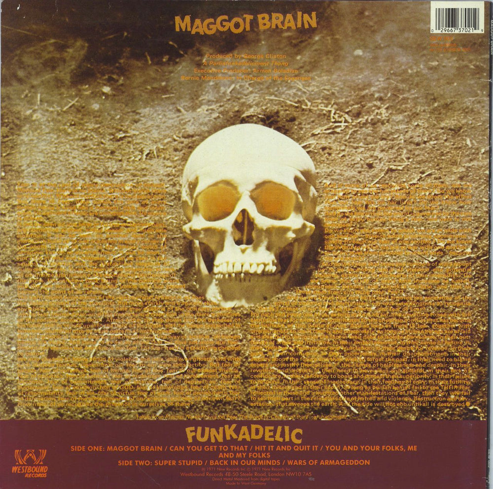 Funkadelic Maggot Brain German vinyl LP album (LP record) 029667370219