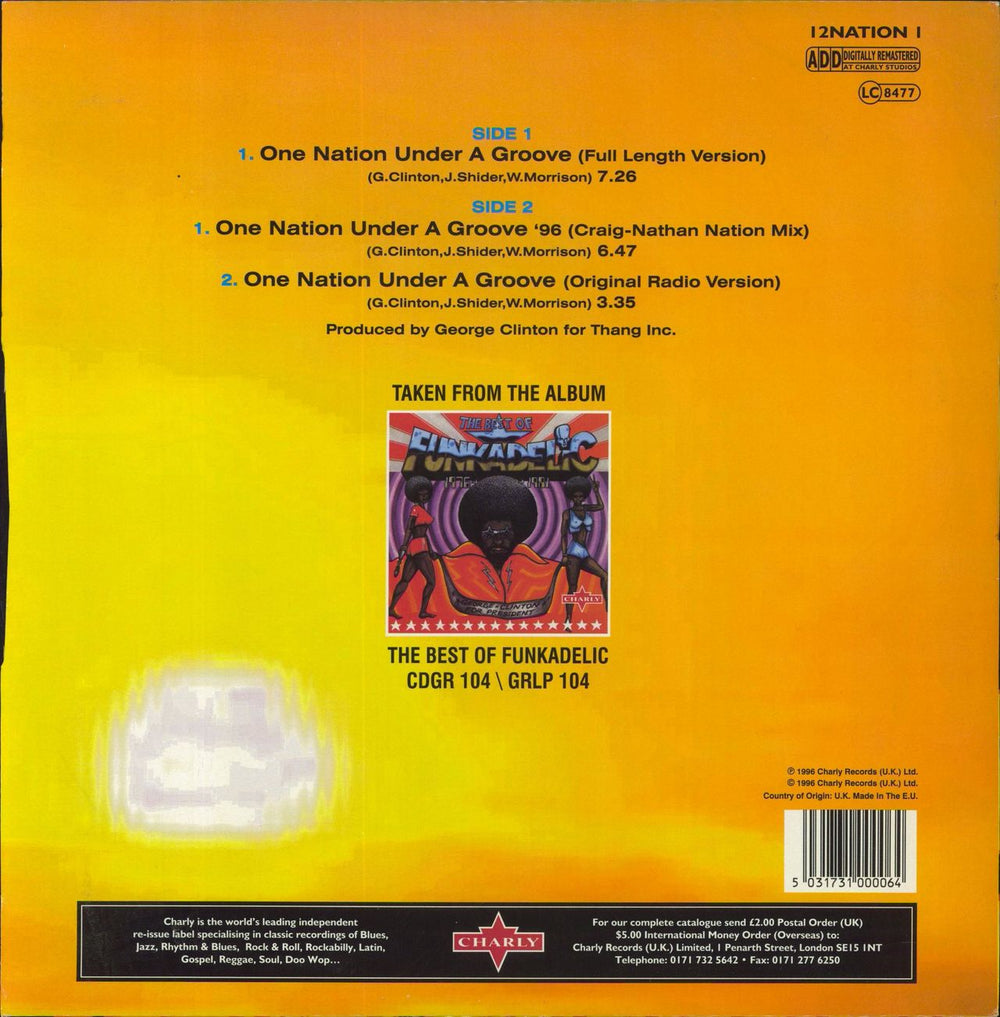 Funkadelic One Nation Under A Groove UK 12" vinyl single (12 inch record / Maxi-single) 5031731000064