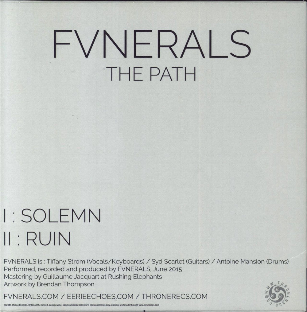 Fvnerals The Path - White vinyl Spanish 7" vinyl single (7 inch record / 45)