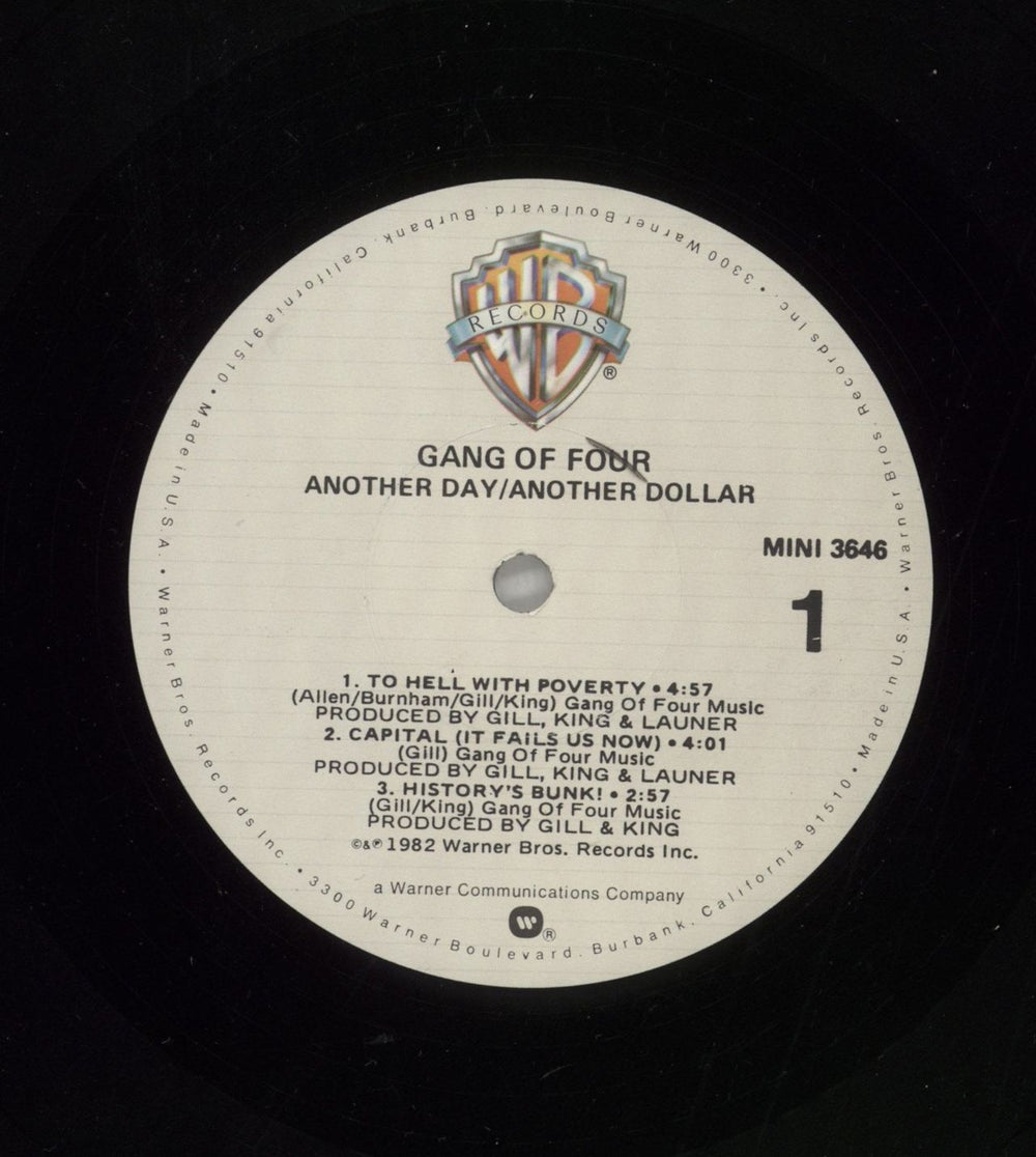 Gang Of Four Another Day / Another Dollar - Promo US Promo 12" vinyl single (12 inch record / Maxi-single) GGO12AN863875