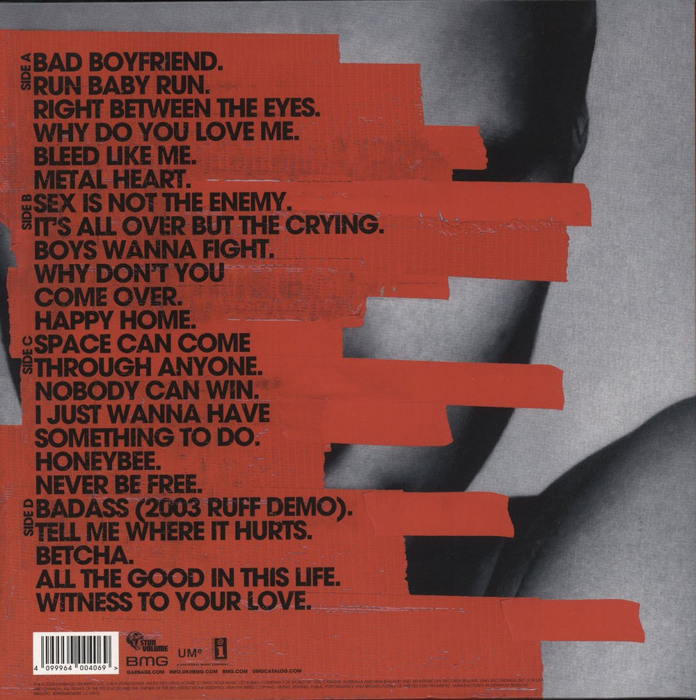 Garbage Bleed Like Me: Deluxe Edition - Red Vinyl UK 2-LP vinyl record set (Double LP Album) 4099964004069