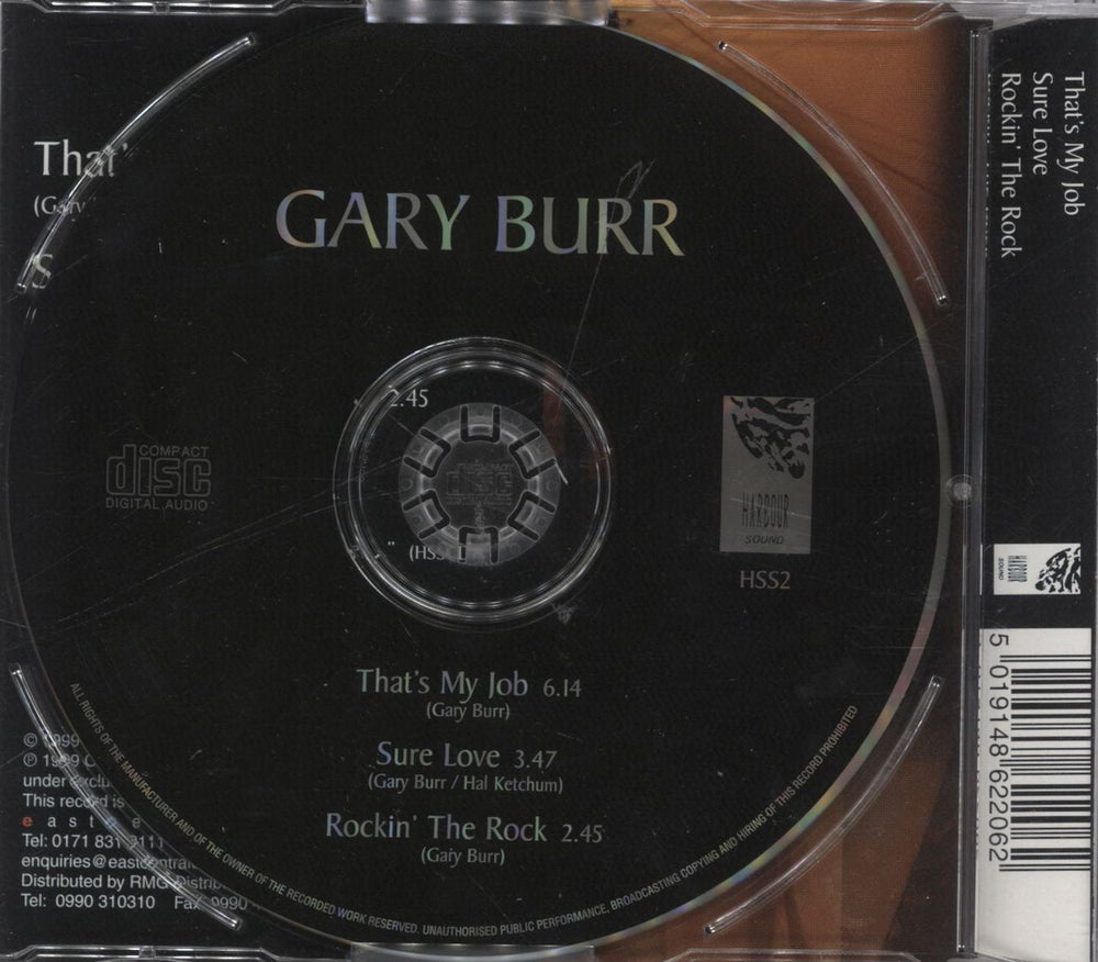 Gary Burr That's My Job UK CD single (CD5 / 5") 5019148622062