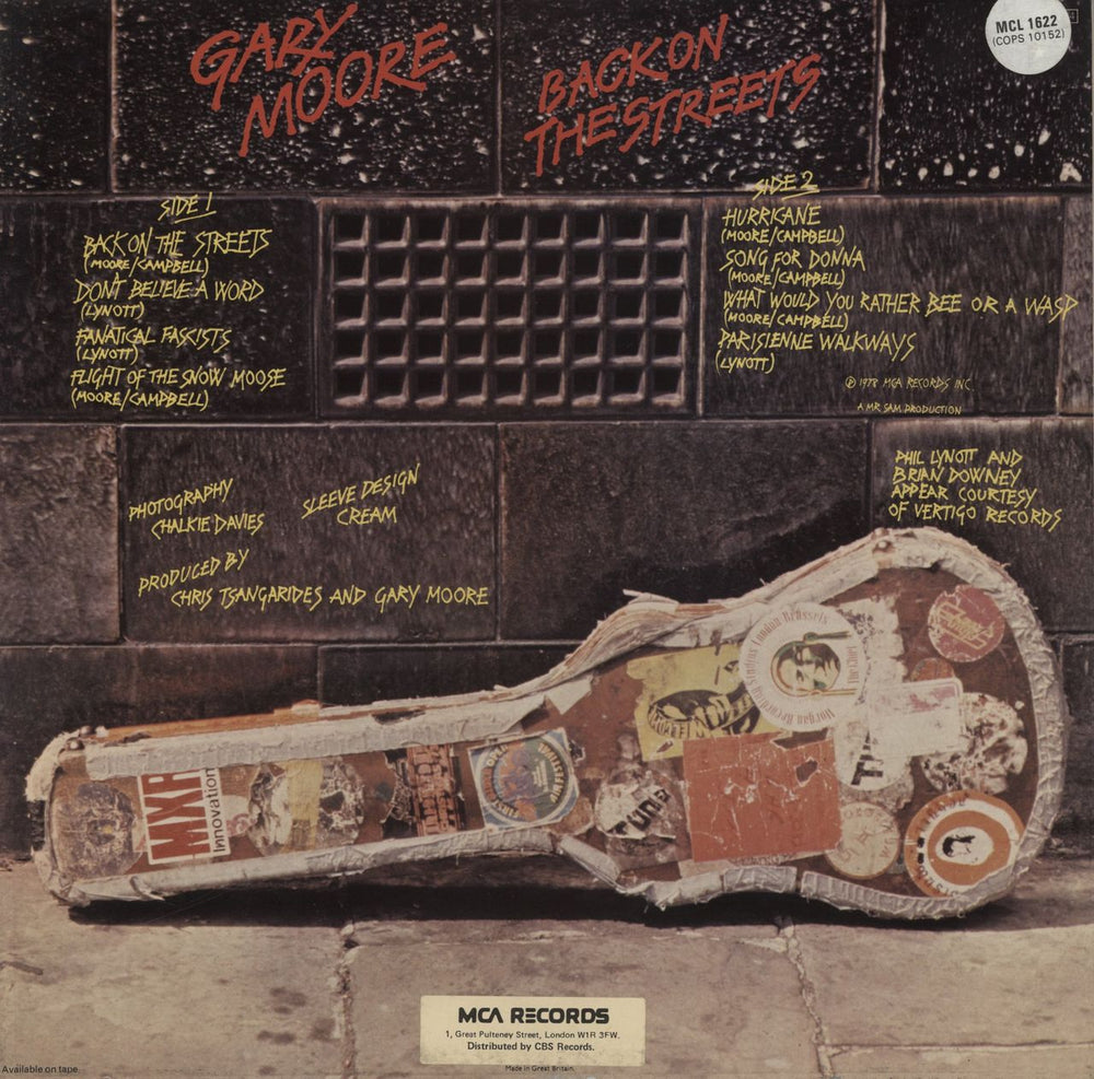 Gary Moore Back On The Streets - Laminated Hype-Stickered Sleeve UK vinyl LP album (LP record)