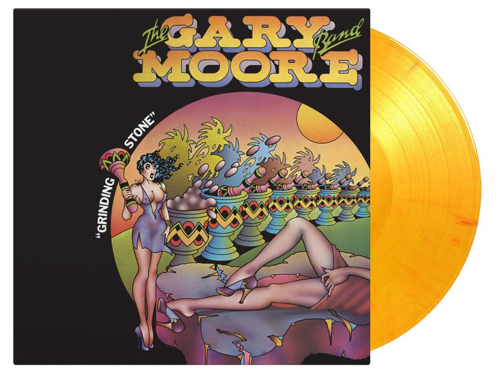 Gary Moore Grinding Stone - Flaming Coloured Vinyl 180 Gram UK vinyl LP album (LP record) MOVLP798