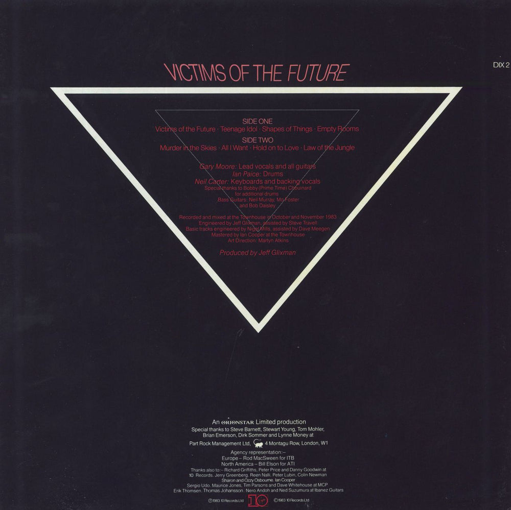 Gary Moore Victims Of The Future UK vinyl LP album (LP record)