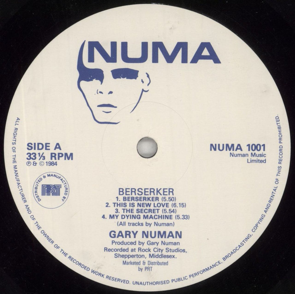 Gary Numan Berserker UK vinyl LP album (LP record) NUMLPBE103132