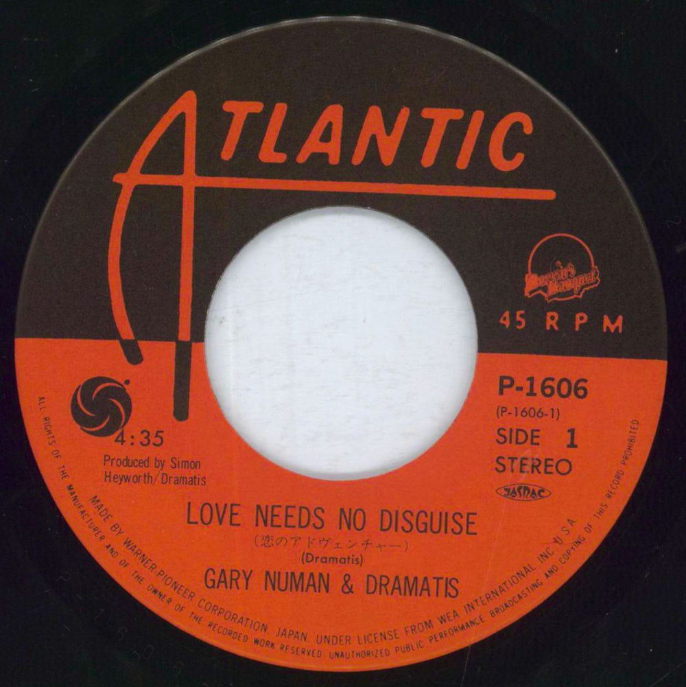 Gary Numan Love Needs No Disguise Japanese 7" vinyl single (7 inch record / 45) NUM07LO201999