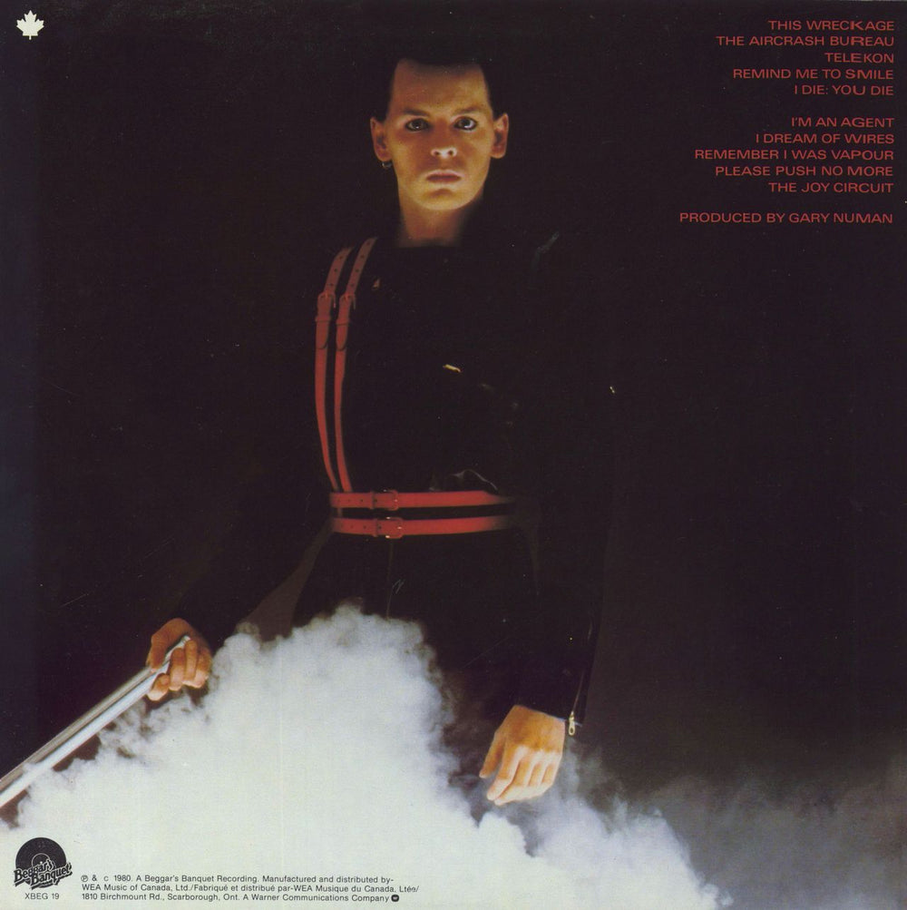 Gary Numan Telekon Canadian vinyl LP album (LP record)