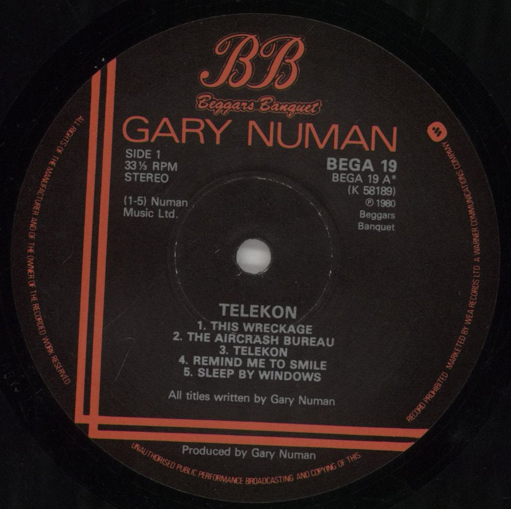 Gary Numan Telekon + 7"- VG Sleeve UK vinyl LP album (LP record) NUMLPTE861578