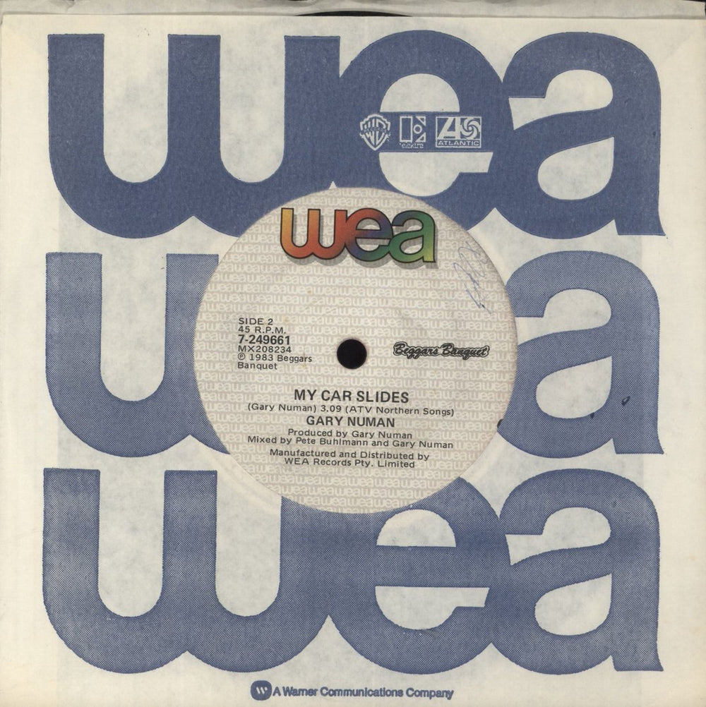 Gary Numan Warriors Australian 7" vinyl single (7 inch record / 45)