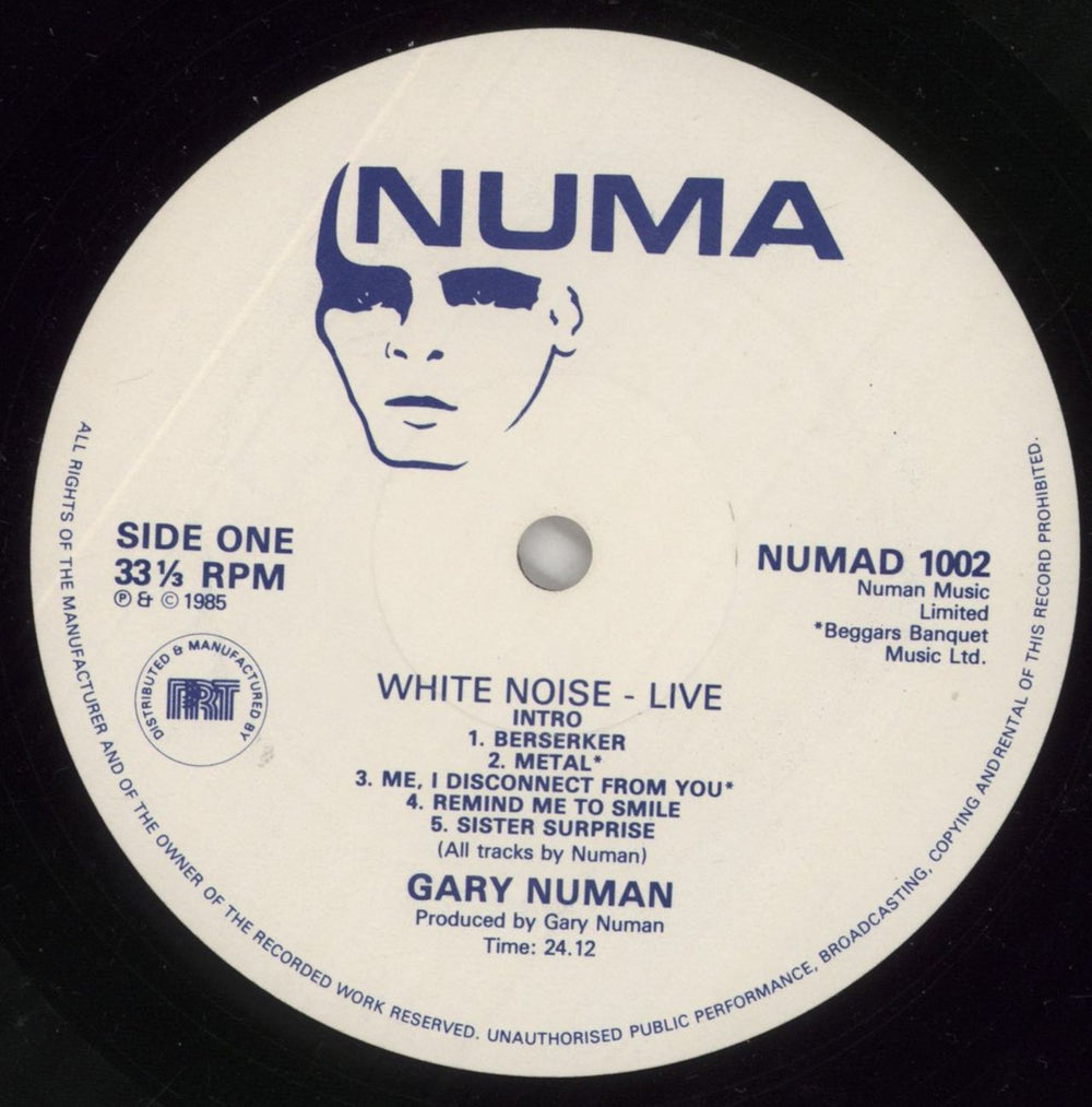 Gary Numan White Noise - EX UK 2-LP vinyl record set (Double LP Album) NUM2LWH860426