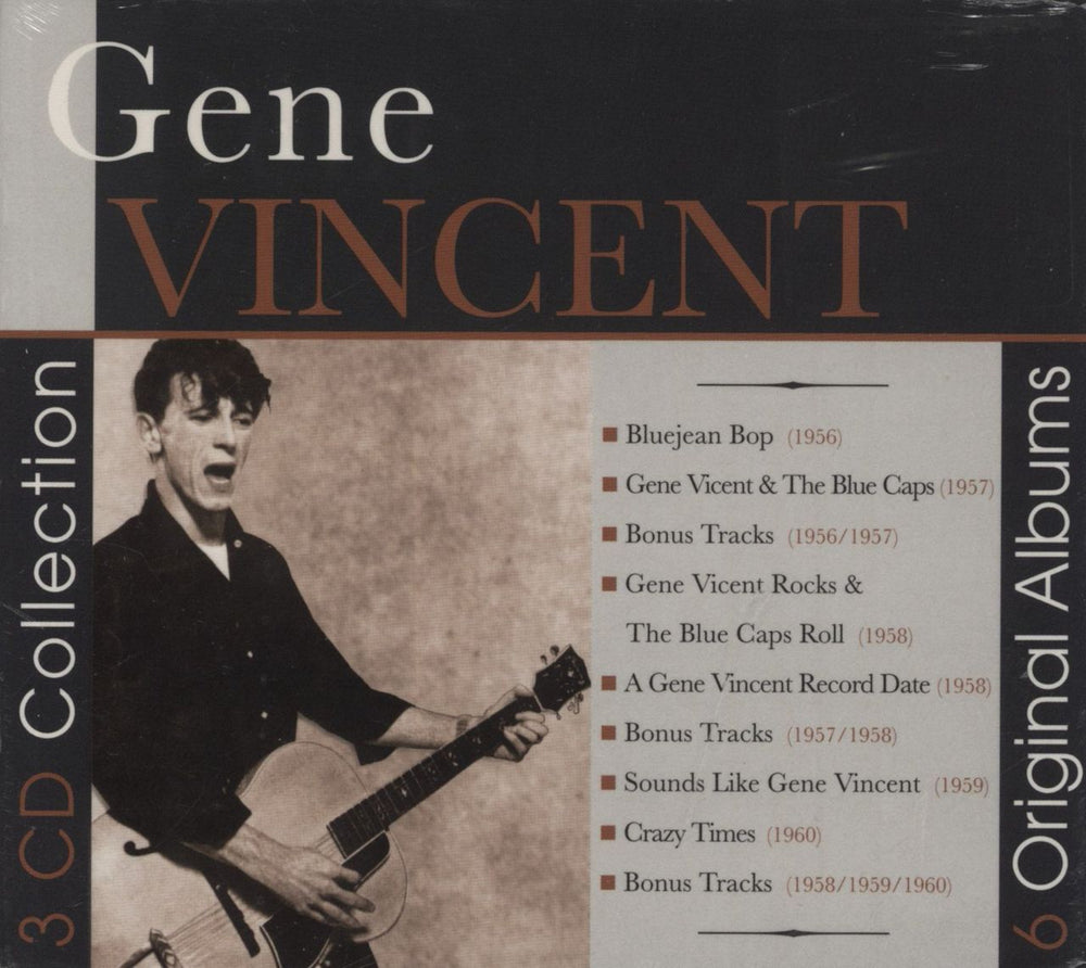 Gene Vincent Gene Vincent - 3 CD Collection / 6 Original Albums - Sealed UK 3-CD album set (Triple CD) 600220