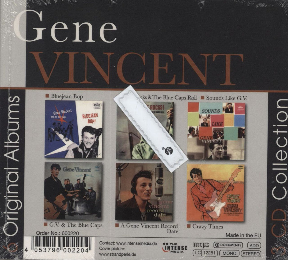 Gene Vincent Gene Vincent - 3 CD Collection / 6 Original Albums - Sealed UK 3-CD album set (Triple CD)