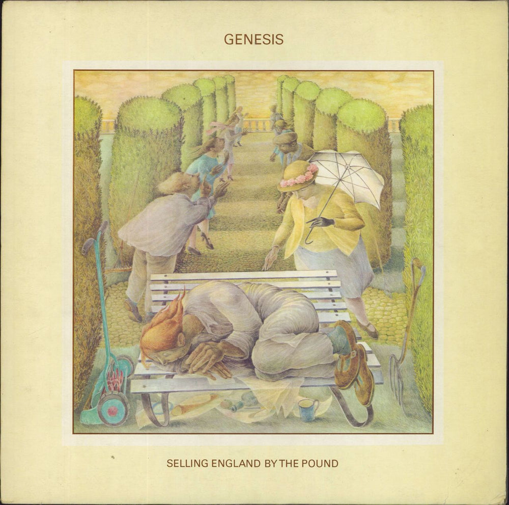 Genesis Selling England By The Pound - 1st 'Porky & Pecko' + Insert - VG+ UK vinyl LP album (LP record) CAS1074