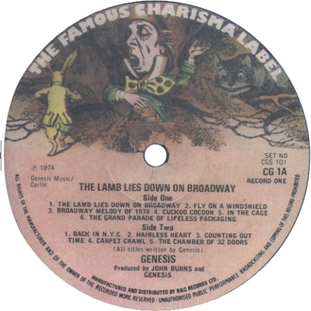 Genesis The Lamb Lies Down On Broadway - 2nd - VG UK 2-LP vinyl record set (Double LP Album) GEN2LTH169172