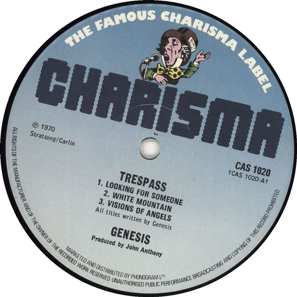 Genesis Trespass - 4th UK vinyl LP album (LP record)