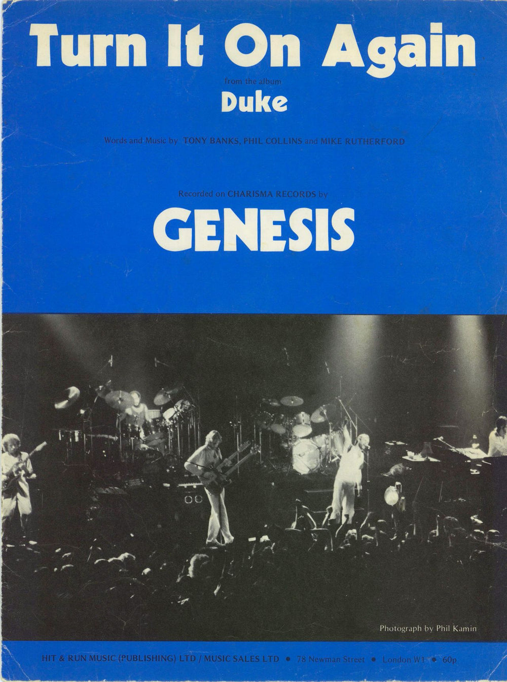 Genesis Turn It On Again UK sheet music AM26287