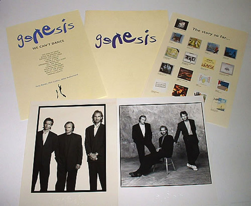 Genesis We Can't Dance UK Promo media press pack PRESS PACK