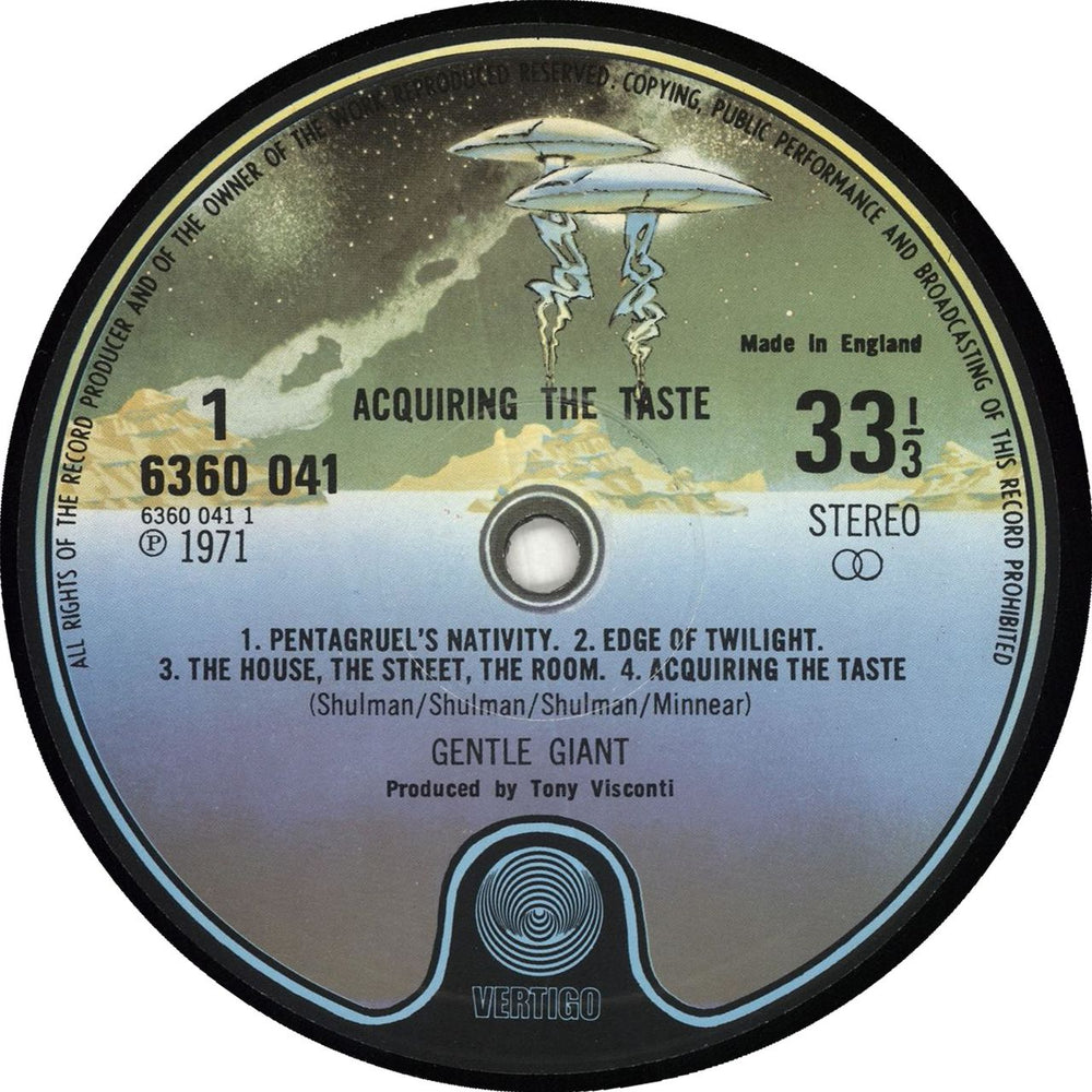 Gentle Giant Acquiring The Taste - 2nd UK vinyl LP album (LP record)