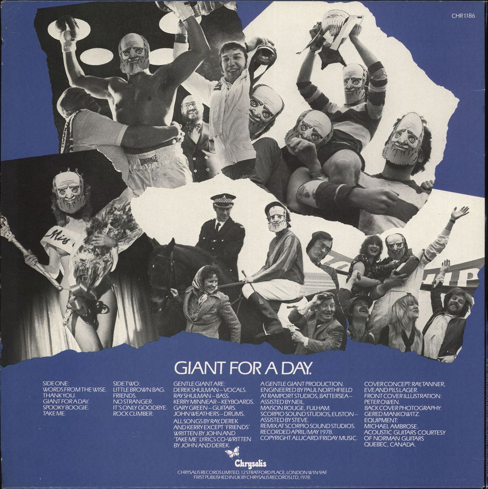 Gentle Giant Giant For A Day + Inner UK vinyl LP album (LP record)