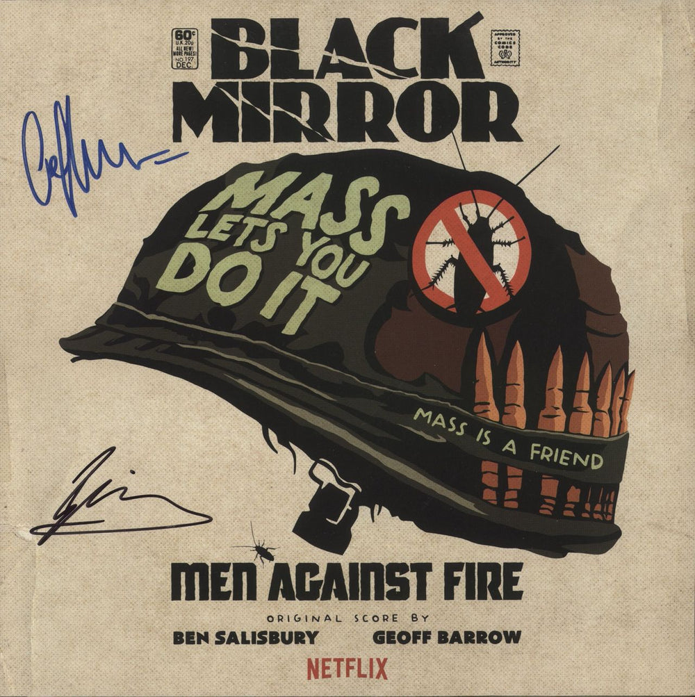 Geoff Barrow Black Mirror: Men Against Fire [Original Score] - Autographed UK picture disc LP (vinyl picture disc album) INV172LP