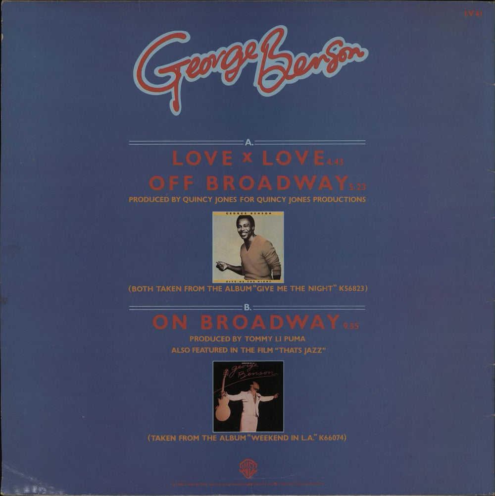 George Benson Love X Love UK 12" vinyl single (12 inch record / Maxi-single) GBE12LO199219