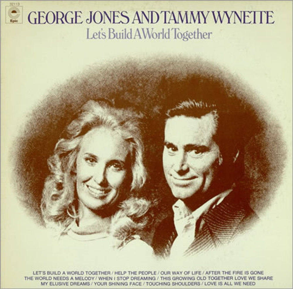 George Jones & Tammy Wynette Let's Build A World Together US vinyl LP album (LP record) 32113