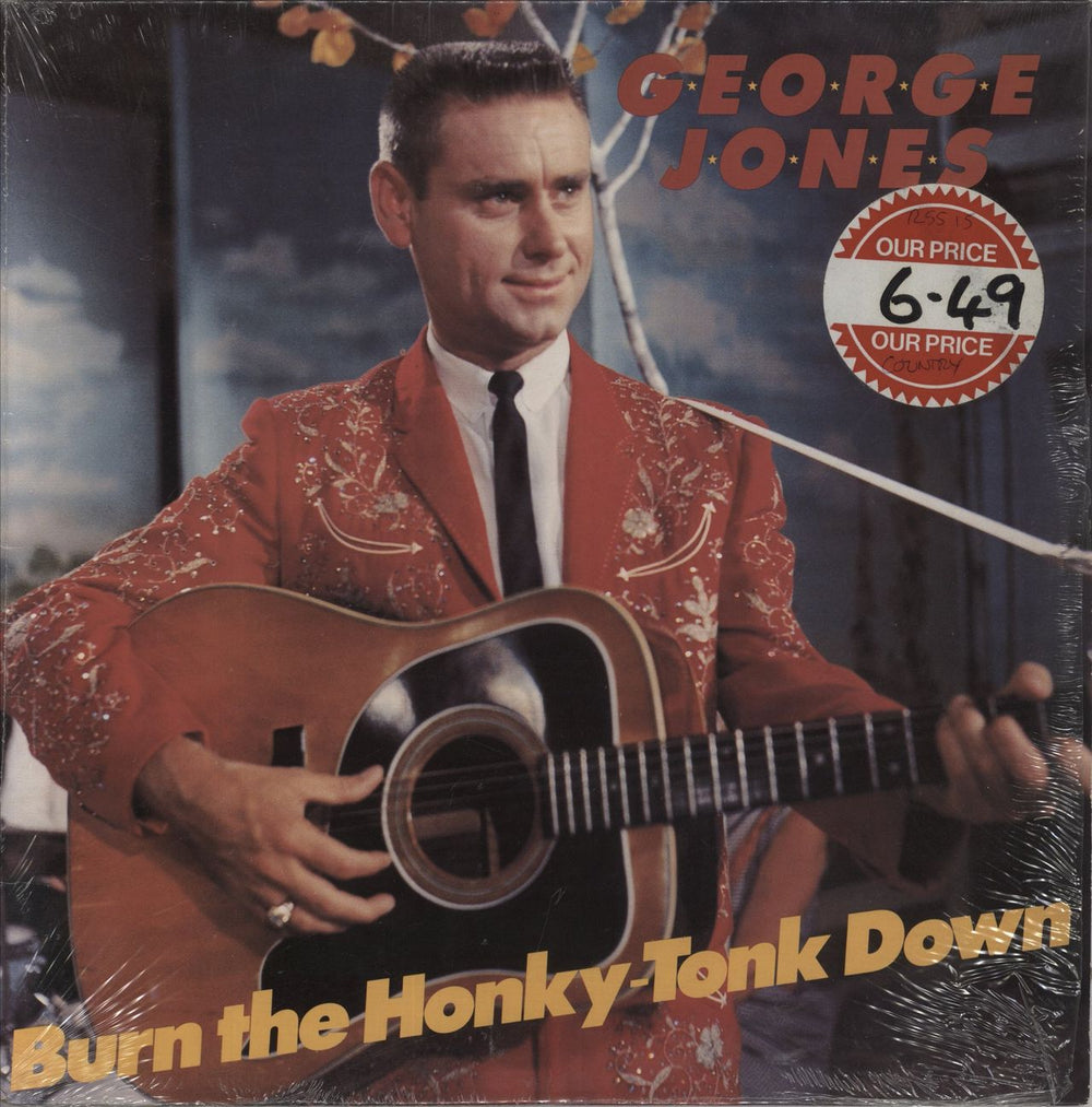 George Jones Burn The Honky-Tonk Down US vinyl LP album (LP record) P16634