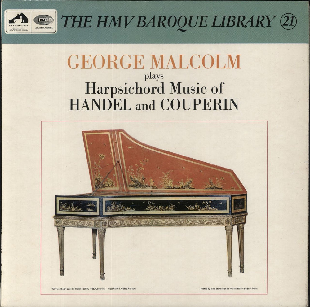 George Malcolm Plays Harpsichord Music of Handel And Couperin UK vinyl LP album (LP record) HQS1085