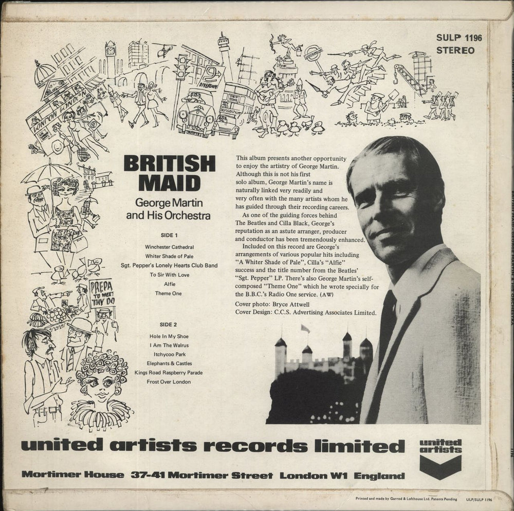 George Martin British Maid UK vinyl LP album (LP record)