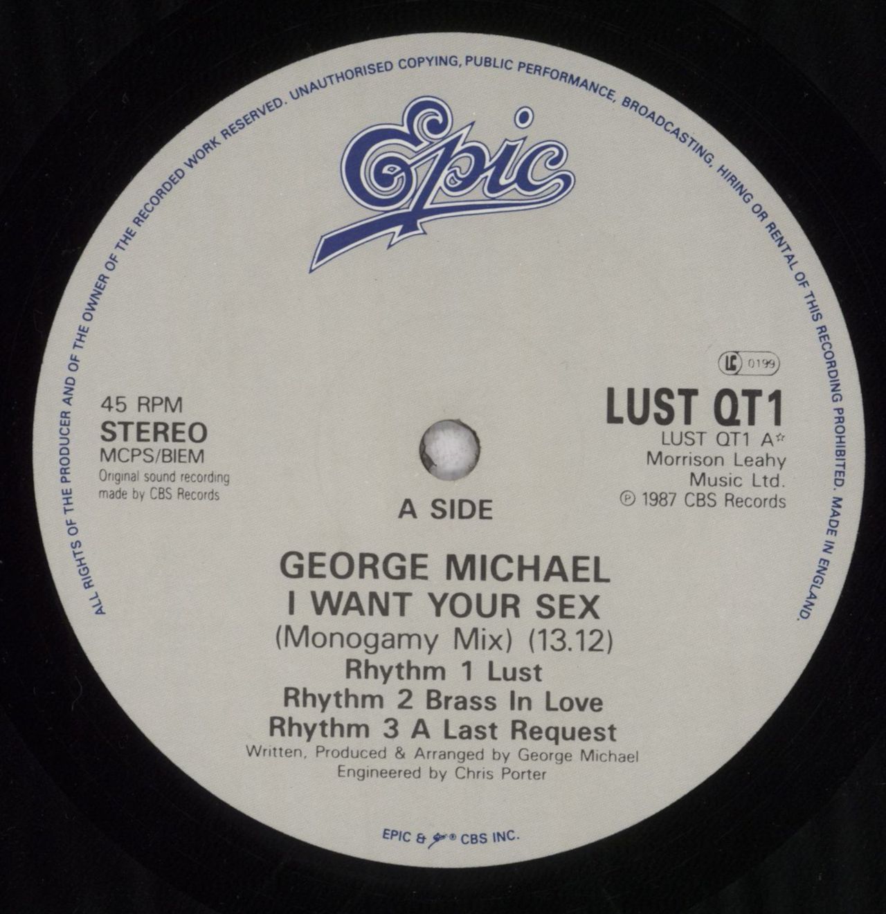 George Michael I Want Your Sex - Gatefold - Promo Stickered UK Promo 1 —  RareVinyl.com