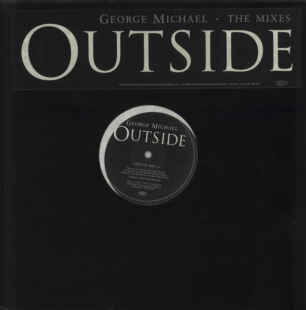 George Michael Outside - Promo #1 + Press release UK Promo 12" vinyl single (12 inch record / Maxi-single) XPR3284