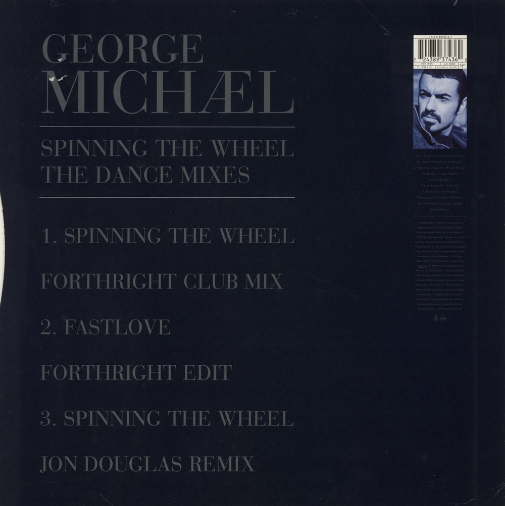 George Michael Spinning The Wheel - Dance Mixes UK 12" vinyl single (12 inch record / Maxi-single) 724389374360