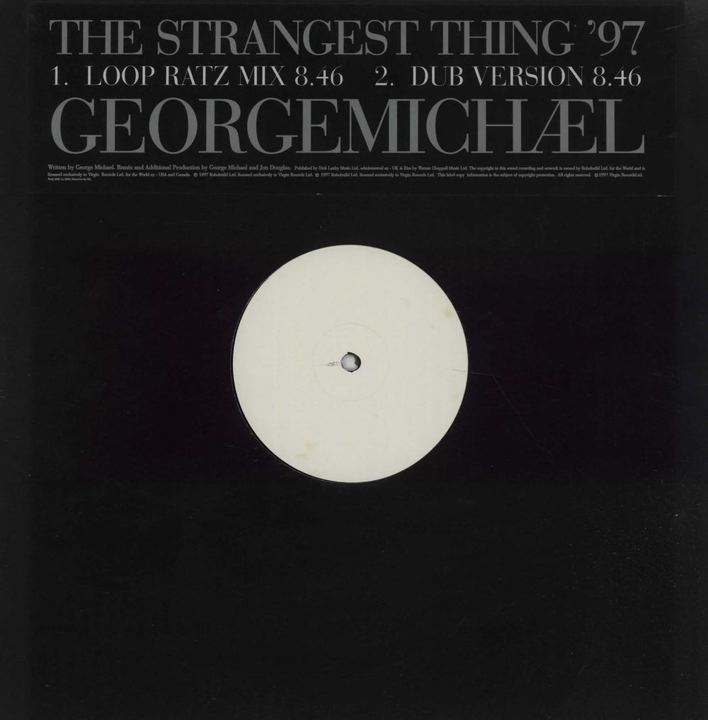 George Michael The Strangest Thing '97 + PR UK Promo 12" vinyl single (12 inch record / Maxi-single) VSTDJ1663