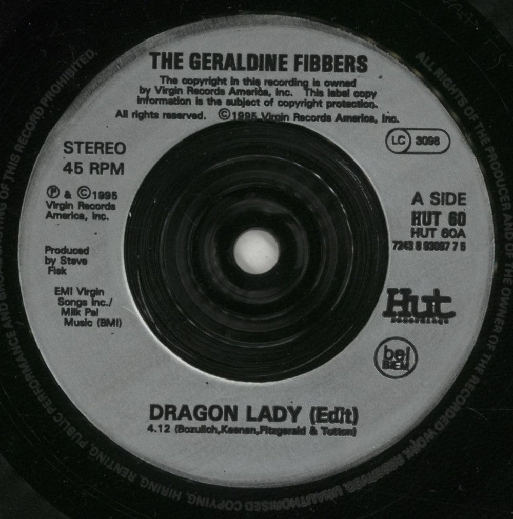 Geraldine Fibbers Dragon Lady UK 7" vinyl single (7 inch record / 45) 6GF07DR507813