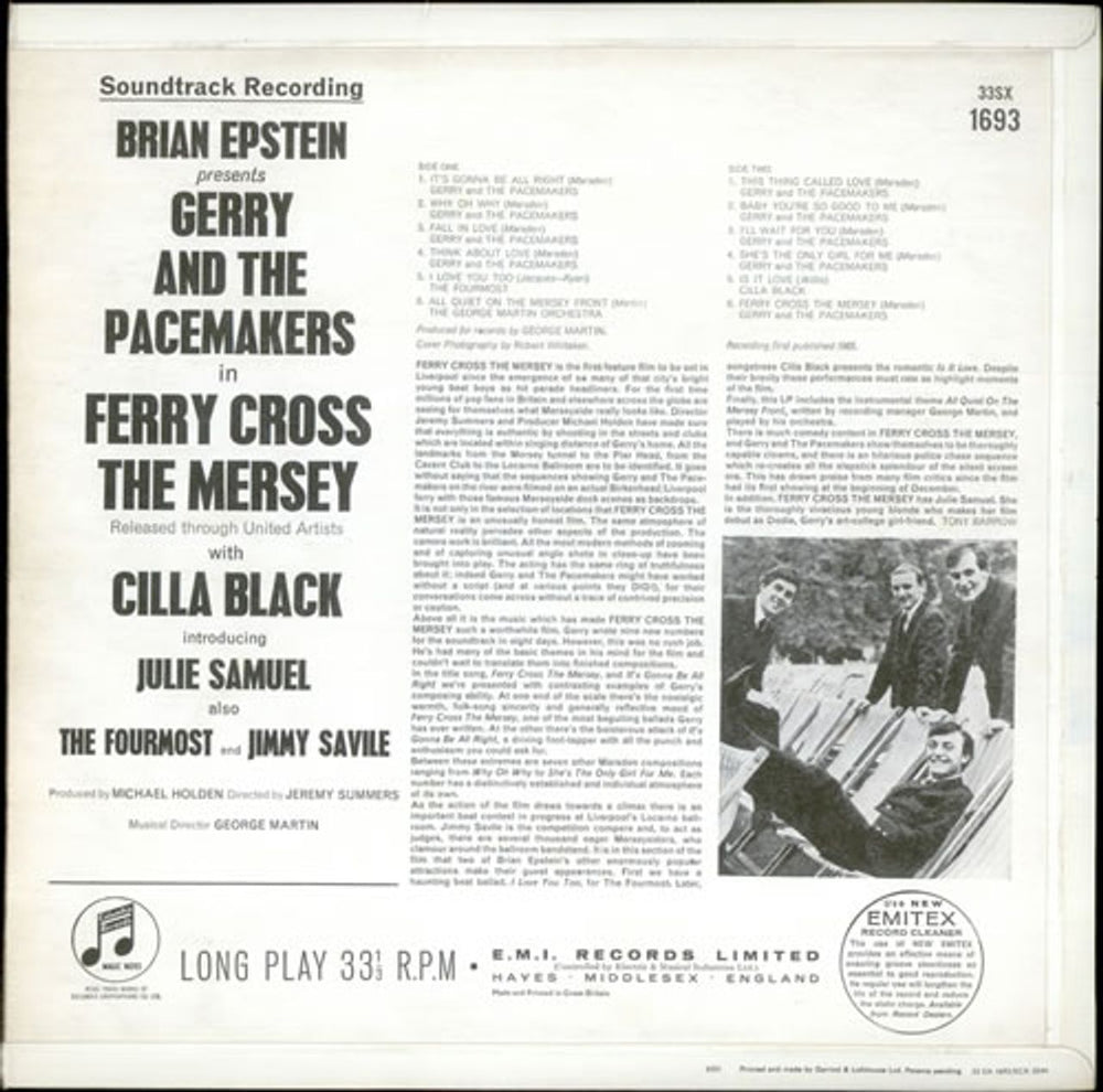 Gerry And The Pacemakers Ferry Cross The Mersey UK vinyl LP album (LP record) GPMLPFE294376
