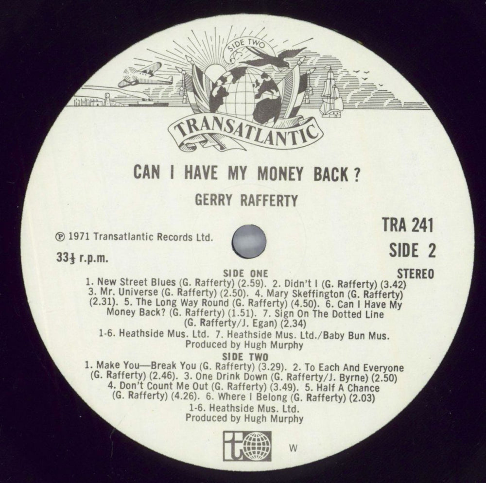 Gerry Rafferty Can I Have My Money Back ? - Hype Stickered UK vinyl LP album (LP record) GERLPCA794849